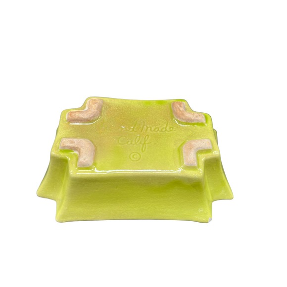 Rectangular Green Dish California Pottery Made in USA - Picture 6 of 6